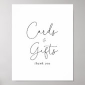 Kaarten en cadeaus Elegant eenvoudig kalligrafie b Poster (Voorkant)