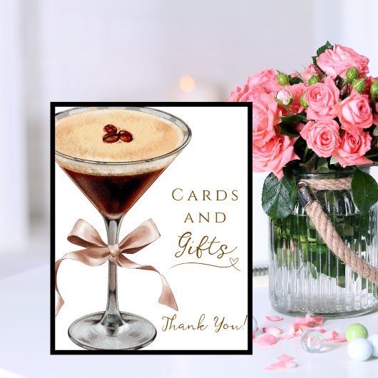 Kaarten en Cadeaus Espresso Martini Bruidsdiner Poster