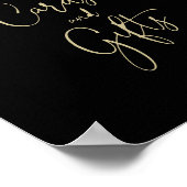 Kaarten en Cadeaus Gouden Confetti Script Bord Poster (Hoek)