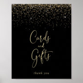 Kaarten en Cadeaus Gouden Confetti Script Bord Poster (Voorkant)
