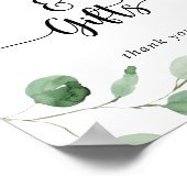 Kaarten en cadeaus Groen Delight Eucalyptus bord Poster (Hoek)