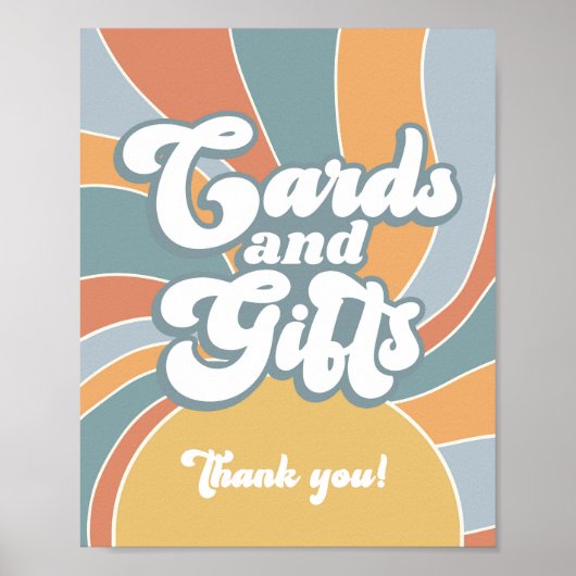 Kaarten en Cadeaus Groovy Retro Zonneschijn Baby S Poster (Voorkant)