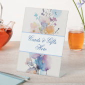 Kaarten en cadeaus hier bord voor bruiloftscadeaut reclamebord met voetstuk (Insitu)