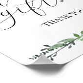 kaarten en cadeaus huwelijksbord poster (Hoek)