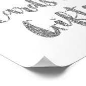 Kaarten en cadeaus Huwelijksbord Zilver Confetti Poster (Hoek)