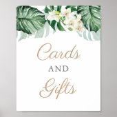 Kaarten en Cadeaus Jungle Foliage Bruiloft Sign Poster (Voorkant)