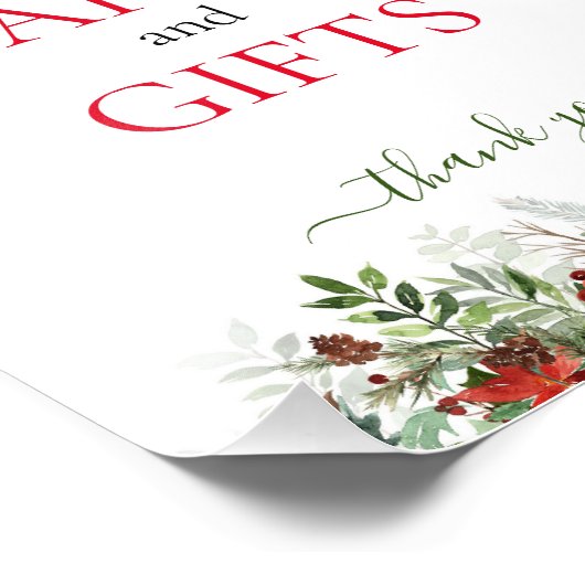 Kaarten en Cadeaus Kerstbord Foto Afdruk (Hoek)