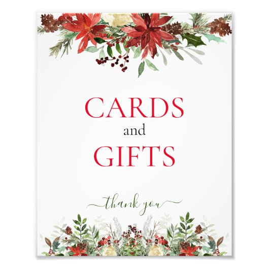 Kaarten en Cadeaus Kerstbord Foto Afdruk (Voorkant)