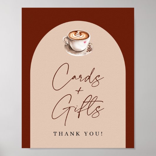 Kaarten en Cadeaus Koffie Bruids Bruiloft Poster (Voorkant)