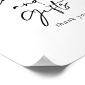 Kaarten en cadeaus Modern en Elegant bord Poster (Hoek)