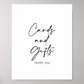 Kaarten en cadeaus Modern en Elegant bord Poster (Voorkant)