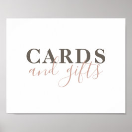 Kaarten en cadeaus. Moderne eenvoudige typografie  Poster