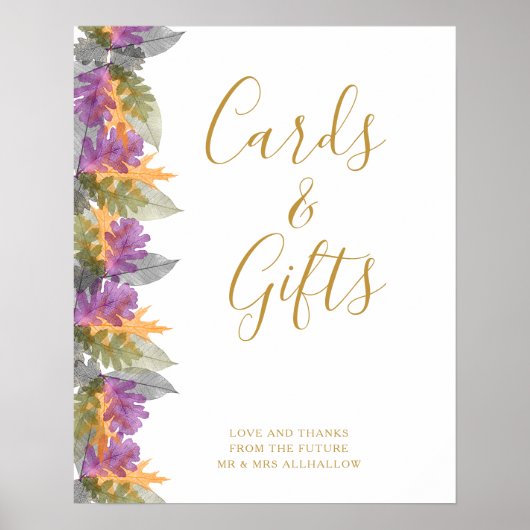 Kaarten en cadeaus oktober verlaten Vrijgezellenfe Poster (Voorkant)