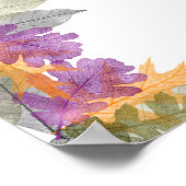 Kaarten en Cadeaus Oktoberbladeren Bruidsdouche Poster (Hoek)