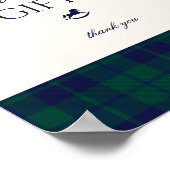 Kaarten en cadeaus Preppy Teddy Bear Plaid Poster (Hoek)
