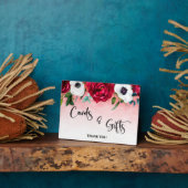 Kaarten en cadeaus Rood Wit Bloemstuk Plaque Fotoplaat (Zijkant)