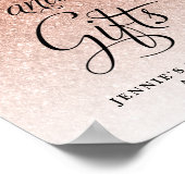 Kaarten en cadeaus, Roos Gold Glitter Display Poster (Hoek)