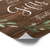 Kaarten en cadeaus rotsvast baby shower poster (Hoek)