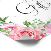 Kaarten en Cadeaus | Roze Blush Rozen Poster (Hoek)