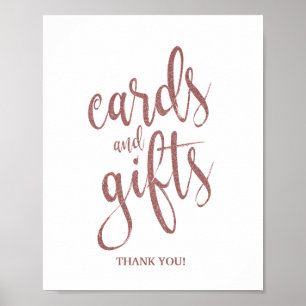 Kaarten en Cadeaus Roze Goud Glitter Huwelijksbord Poster
