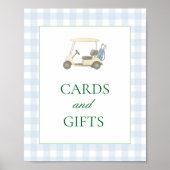Kaarten en cadeaus tekenen golfthema poster (Voorkant)