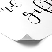 Kaarten en cadeaus trouwbord poster (Hoek)