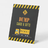Kaarten en cadeaus van Truck Party voor constructi Reclamebord Met Voetstuk (Voorkant)