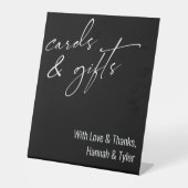 Kaarten en cadeaus voor hedendaagse handschriftenT Reclamebord Met Voetstuk (Voorkant)