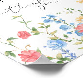 Kaarten en Cadeaus Wildbloem Bruiloft Bord Poster (Hoek)