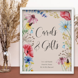Kaarten en Cadeaus Wildflower Charm Bruidsdouche Poster