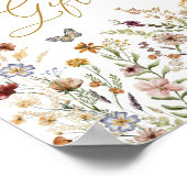 Kaarten en Cadeaus Wildflower Tuin Bloemen Sign Poster (Hoek)