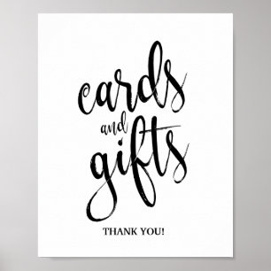 Kaarten en Cadeaus Zwart en Wit 8x10 Trouwbord Poster