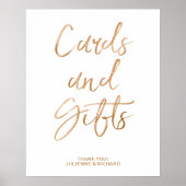 Kaarten en cadeautjes 8 x 10 Roos Gold Wedding Sig Poster (Voorkant)