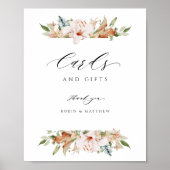 Kaarten en cadeautjes aardebloemen en verticale ha poster (Voorkant)