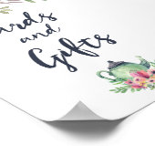 Kaarten en cadeautjes Baby shower bruiloft Poster (Hoek)