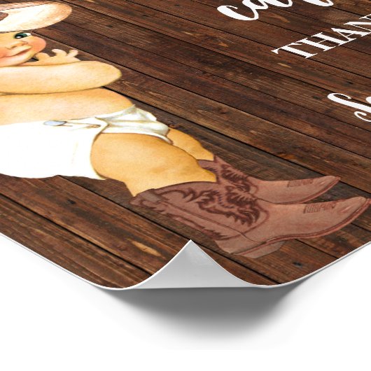 Kaarten en cadeautjes Baby shower Poster (Hoek)