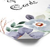 Kaarten en cadeautjes Chic Paars Floral Poster (Hoek)