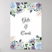 Kaarten en cadeautjes Chic Paars Floral Poster (Voorkant)