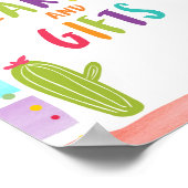Kaarten en cadeautjes Dank je Cactus Fiesta Table Poster (Hoek)