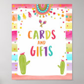 Kaarten en cadeautjes Dank je Cactus Fiesta Table  Poster (Voorkant)