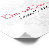 Kaarten en cadeautjes - Deep Red Rose Wedding Poster (Hoek)