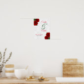 Kaarten en cadeautjes - Deep Red Rose Wedding Poster (Keuken)