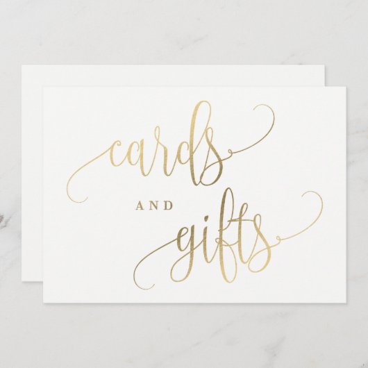 Kaarten en cadeautjes - een mooie kalligrafie (Voorkant / Achterkant)