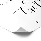 Kaarten en cadeautjes Elegant Calligraphy Wedding  Poster (Hoek)