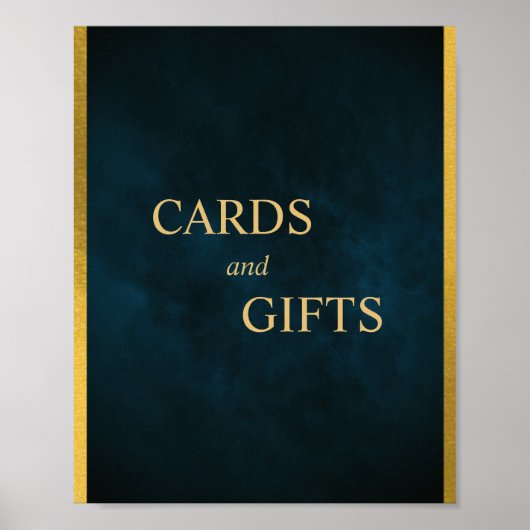 Kaarten en cadeautjes Emerald Gold Velvet Wedding  Poster (Voorkant)