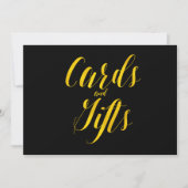 "Kaarten en cadeautjes" Faux Gold Foil Chic Weddin Kaart (Voorkant)