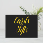 "Kaarten en cadeautjes" Faux Gold Foil Chic Weddin Kaart (Staand voorkant)
