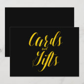 "Kaarten en cadeautjes" Faux Gold Foil Chic Weddin Kaart (Voorkant / Achterkant)