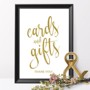 Kaarten en cadeautjes Gold Glitter 8 x 10 bruiloft Poster