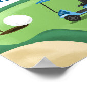 Kaarten en cadeautjes Golf Par-T-shirt Boy Birthda Poster (Hoek)